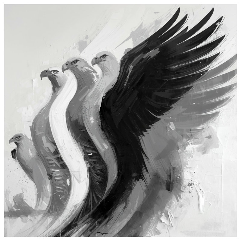 Édredon monochrome Eagles Illustration, Simple extra long