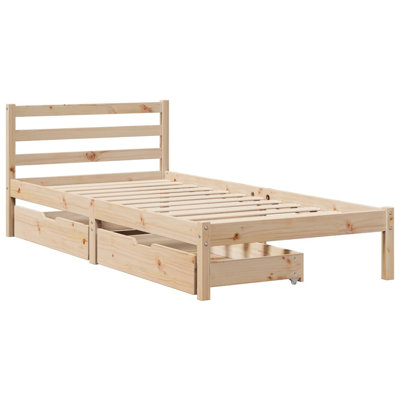 Solid Wood Storage Bed
