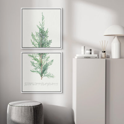 " Green Pine Tree Forest " 2 - Pieces