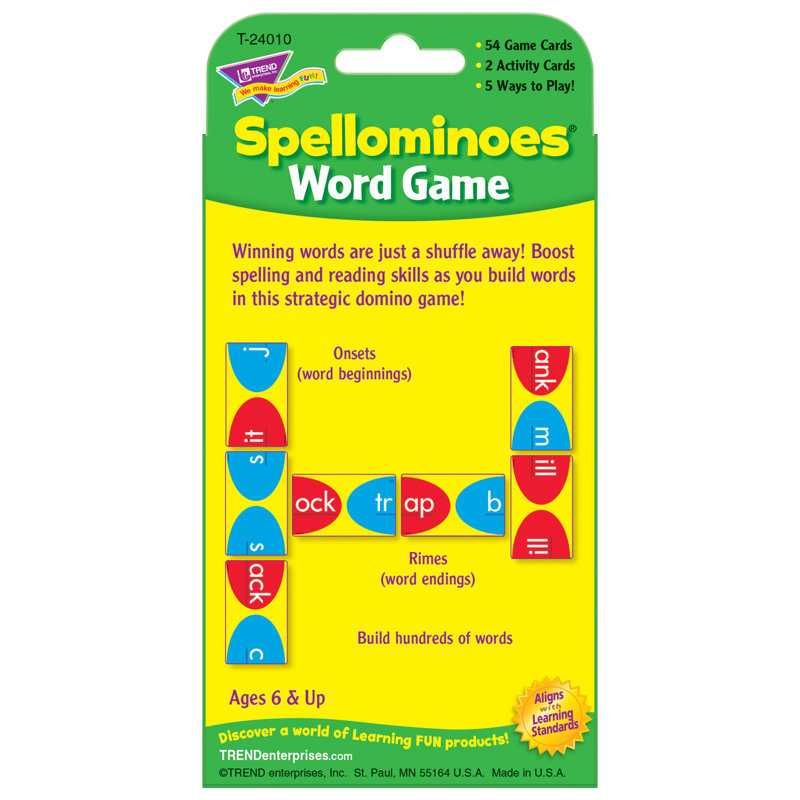 Trend Spellominoes® Challenge Cards®, 6 Sets