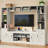 103" Entertainment Center/TV Stand For Tvs Up To 80" With Charging Station, Barn Door Cabinets, And Bookcase-2082514169-2098075503