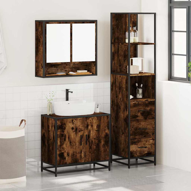 Bathroom Furniture Suite, Smoked Oak