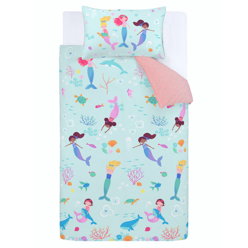 Mermaid Duvet Cover Set, Single - 1 Pillowcase