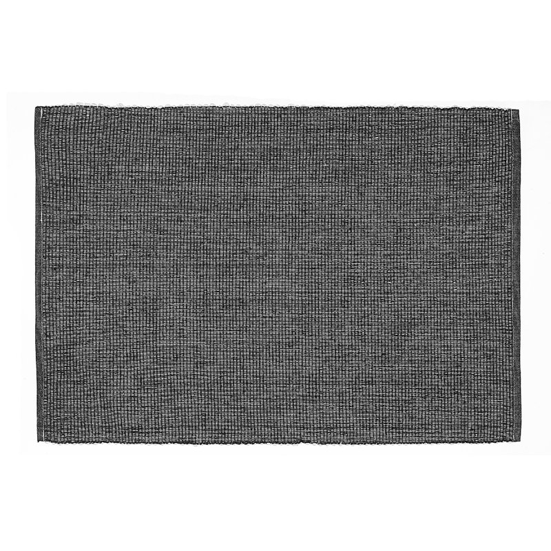 Ensemble de napperons en coton 12 pièces Chambray, Noir