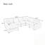 Canapé modulaire en U avec repose-pieds mobile-860365035