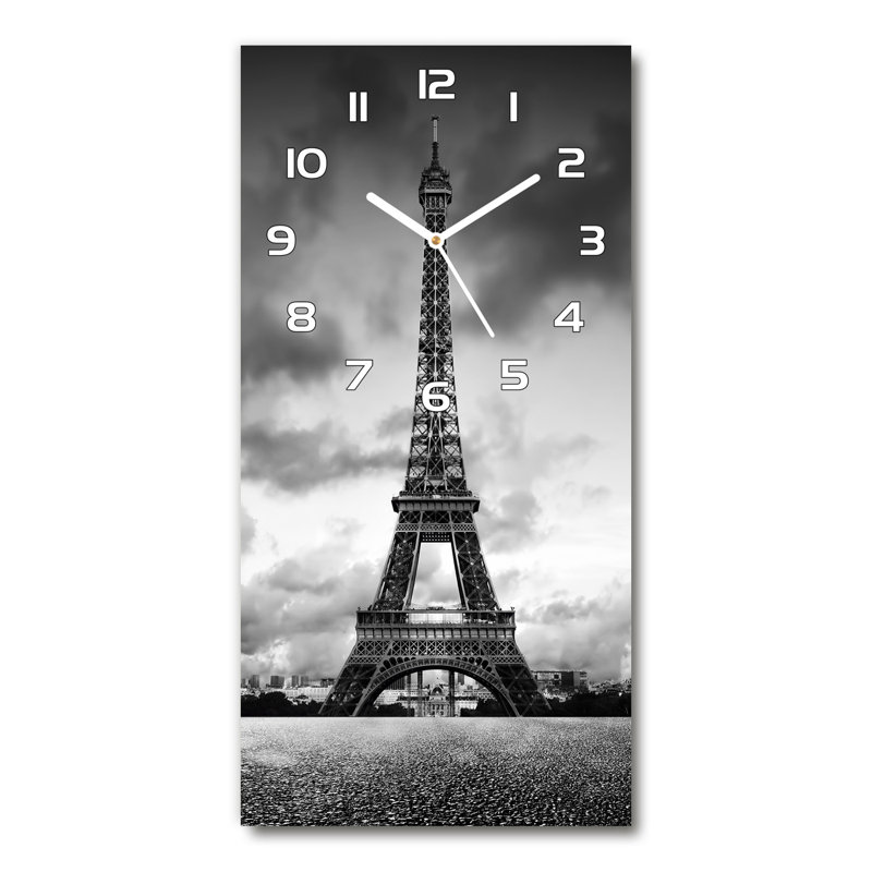Jahasia Glass Wall Clock, Grey/White