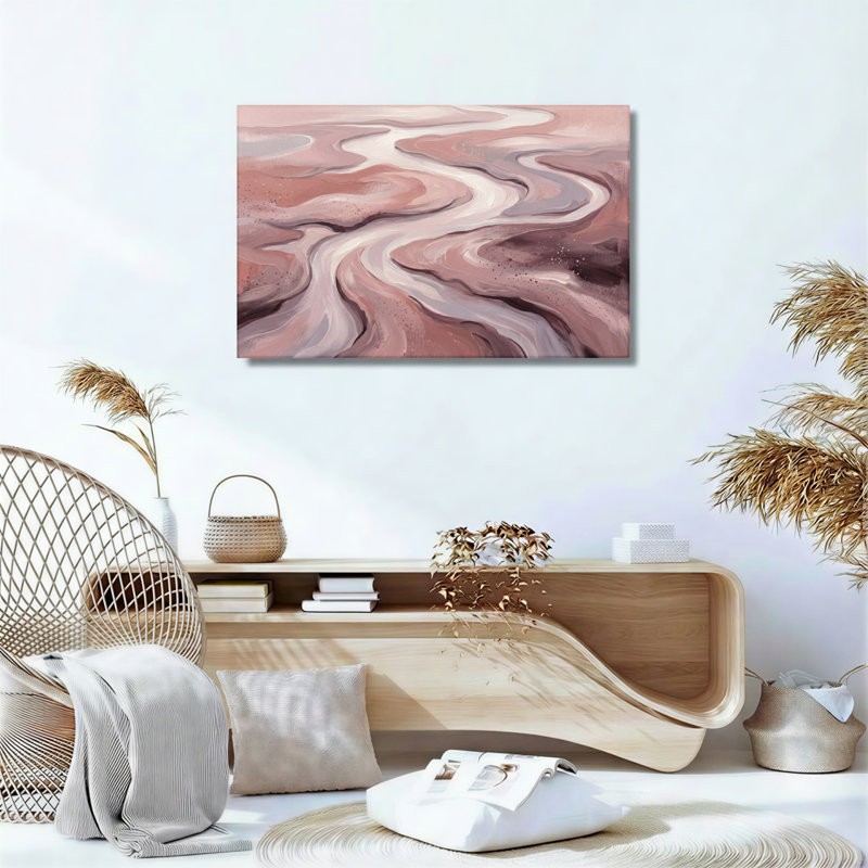 «Abstract Waves», reproduction d'art sur toile, ensemble de 1, Wrapped Canvas, 12"H x 18"W