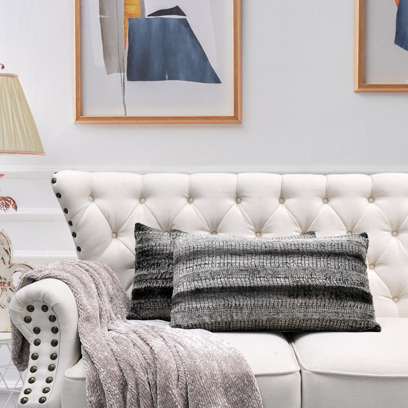 Housses de coussin en fausse fourrure, 14 po x 26 po, Mali