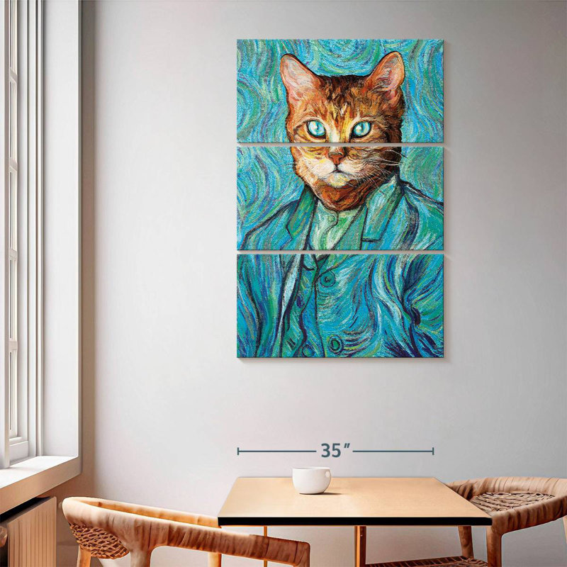 Portrait de chat Ketti Van Gogh, H 65 po x l 42 po