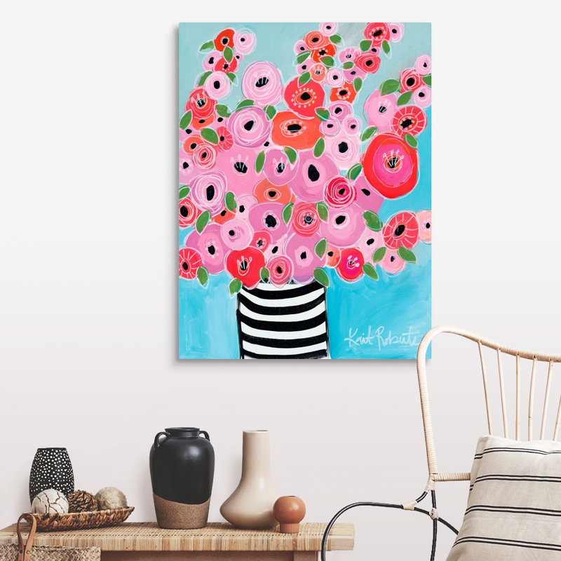 Reproduction d’art sur toile, "Dreaming of Poppies" par Kait Roberts, Toile tendue, H 40 po x l 30 po x P 1,25 po