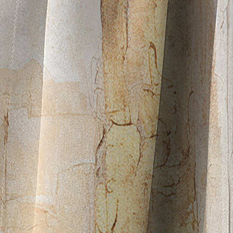 Beige et or Minimal Expression III - Rideau campagne - Rideau occultant - 1 panneau, L 52 po x L 95 po