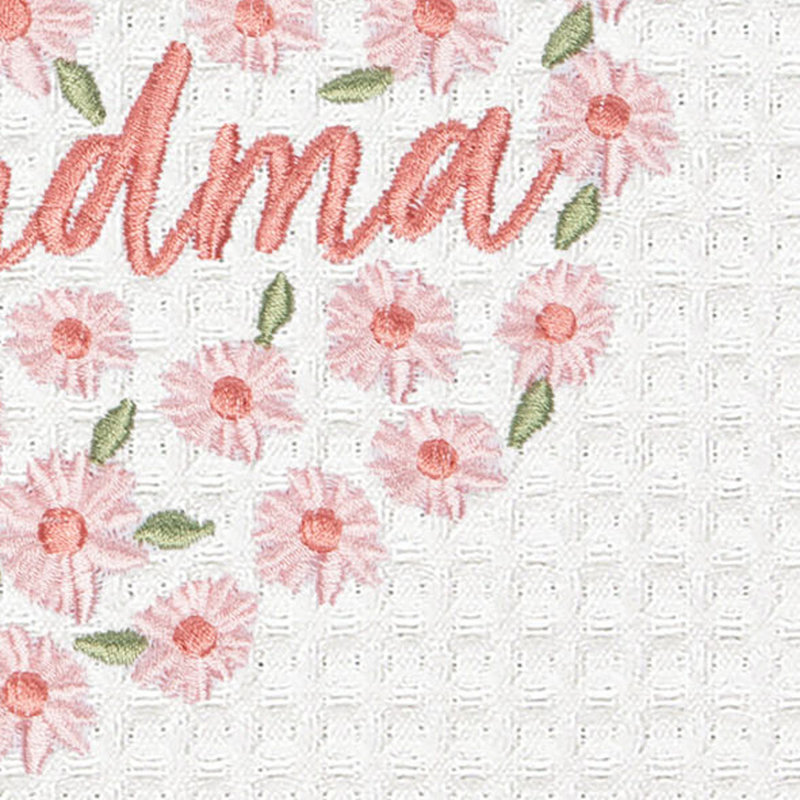 Débarbouillette à motif floral gaufré Grandma Mother's Day