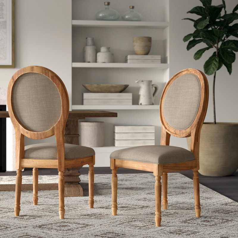 Chaise d'appoint beige Fowey, Taupe, Bois flotté