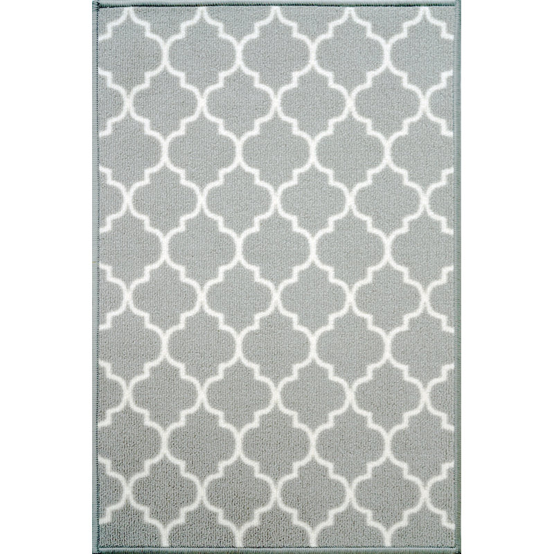 Vasta Non-Slip Geometric Indoor Doormat, 40cm W x 60cm L, Grey
