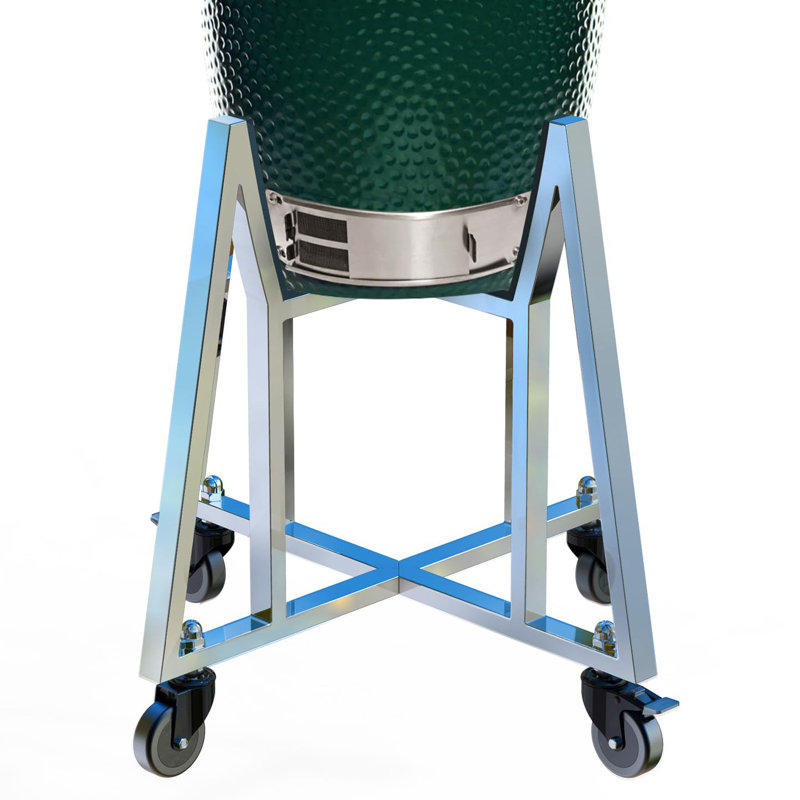 Support à barbecue en acier inoxydable pour grand gros œuf vert