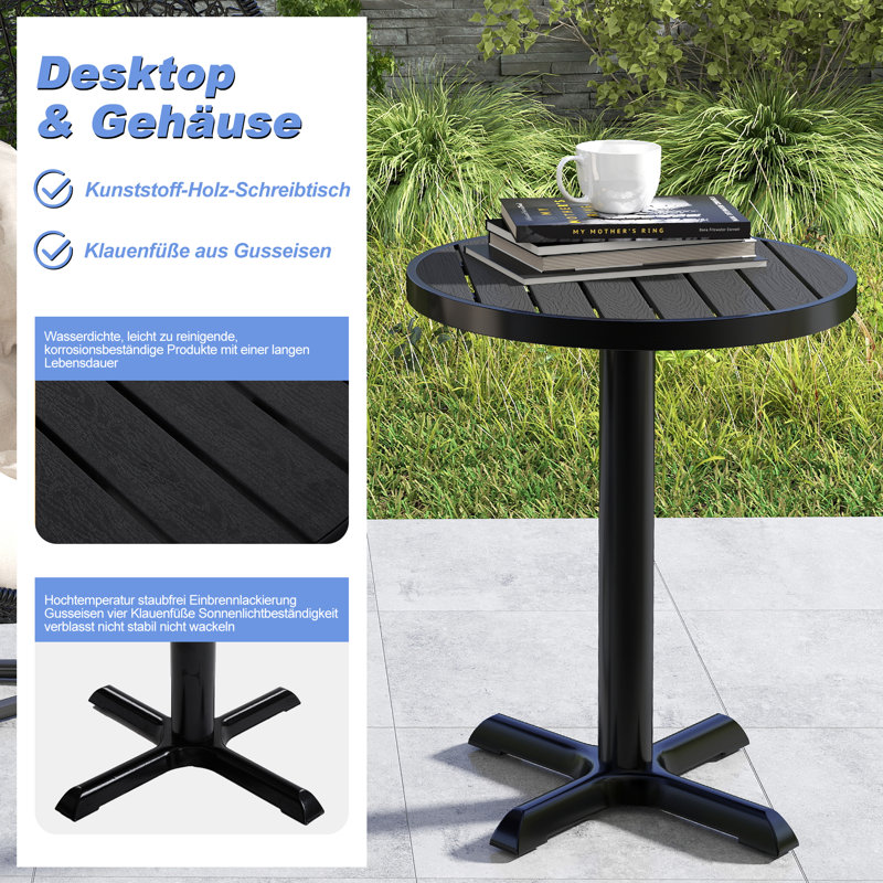 Round 60cm L Outdoor Side Table