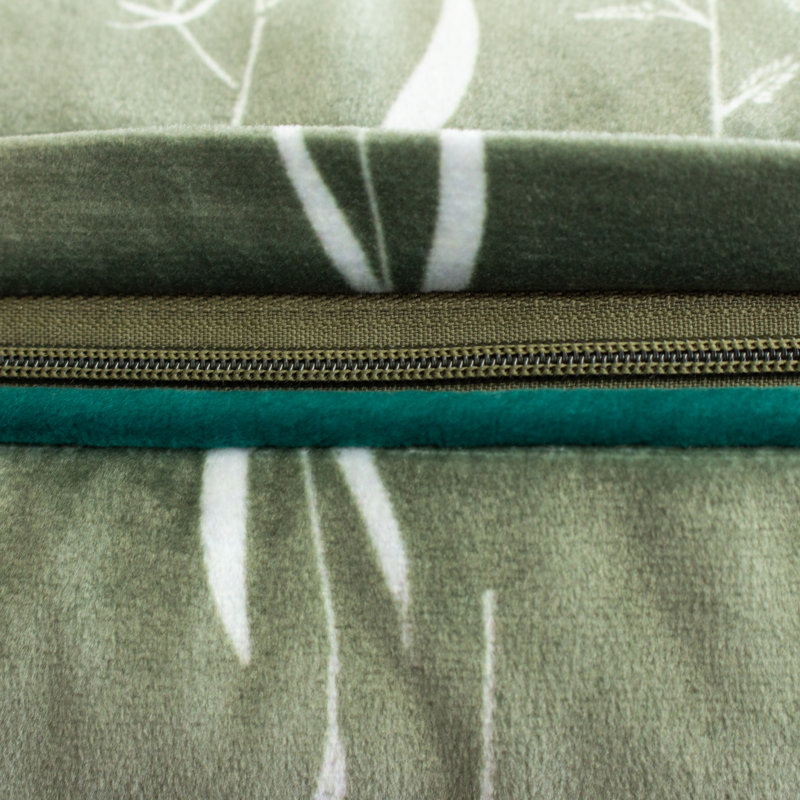 Lochlan Floral Green Square Cushion Cover, Sage Green