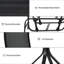 Texanna 3 Pieces Garden Gliding Chair Set 2 Single Armchairs Black