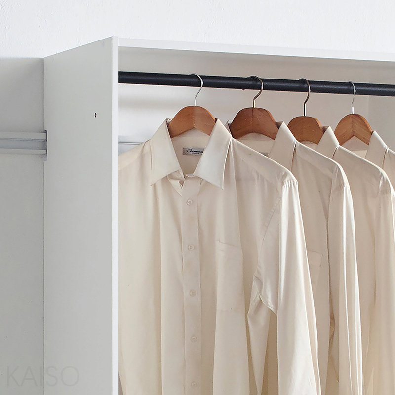White Wall Mounted Wood Closet System