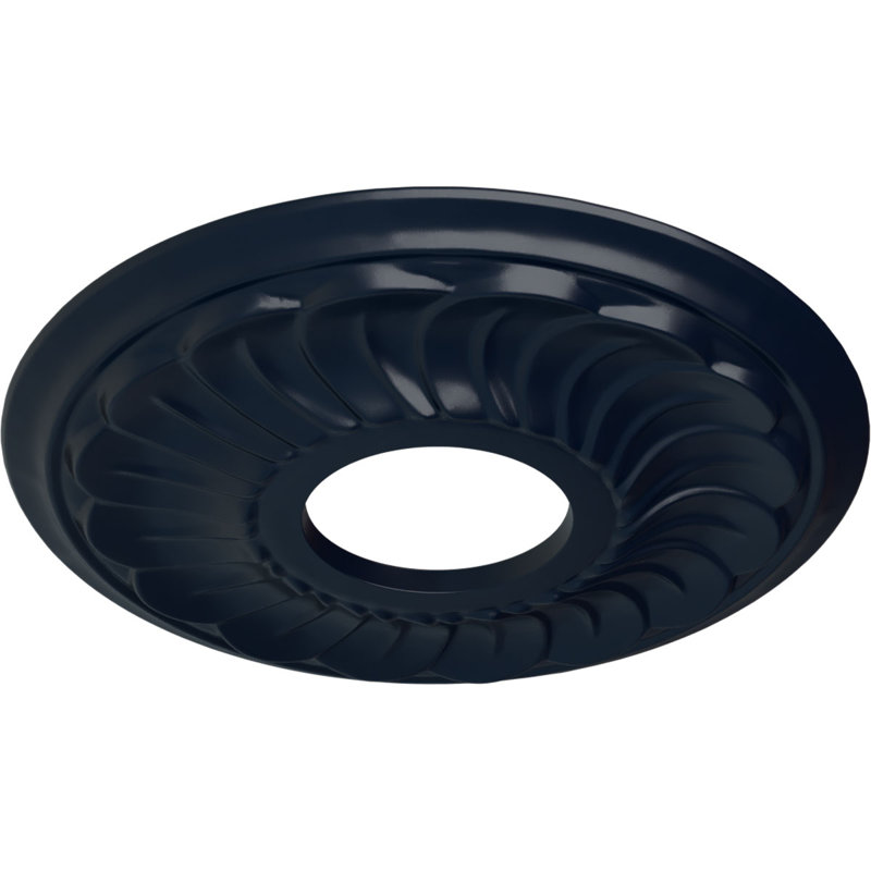 Médaillon de plafond Endthathane Blackthorne, P 11 3/4 po x P 3 5/8 po x P 1 po (convient aux auvents jusqu'à 4 7/8 po), fini de rêve de minuit peint à la main