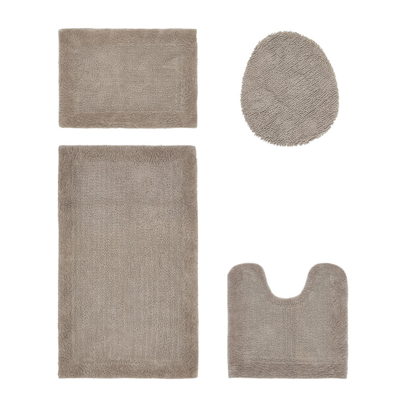 Ensemble de tapis pour salle de bain 4 pièces Edge, Ensemble de 4 (18 po x 20 po | 17 po x 24 po | 20, Beige