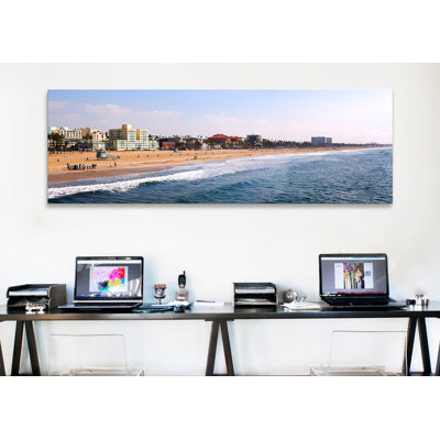 " Surf on the beach, Santa Monica Beach, Santa Monica, Los Angeles County, California, USA " Color Photography