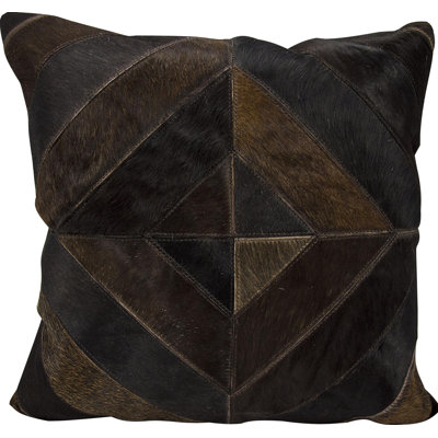 Joseph Abboud Striped Leather/Suede Throw Pillow