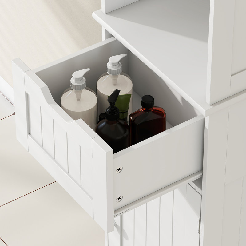 Armoire de rangement de 67 po de hauteur avec lumière DEL, tablette réglable