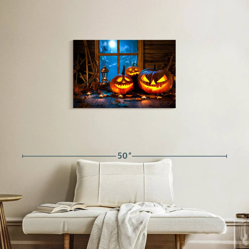 Halloween Jack O Lanterns, H 20 po x l 30 po