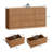 63" Wide 9 - Drawer Fluted Dresser For Bedroom, Modern Chest Of Drawers With Metal Handle, Brown-80384938