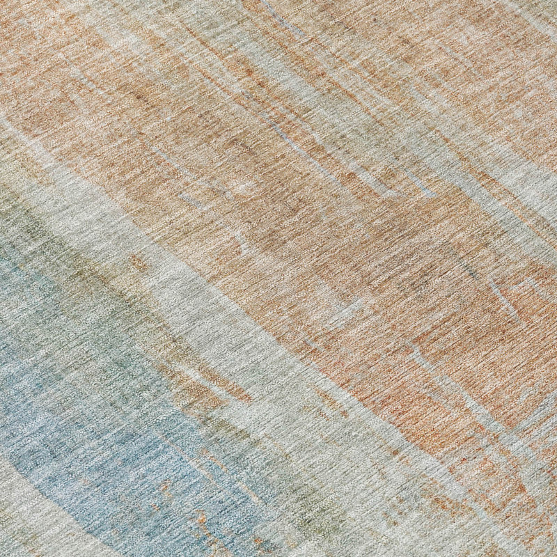 Machine Washable Indoor/Outdoor Matteson ACN2309 Abstract Rug, Rectangle 1'8" x 2'6"