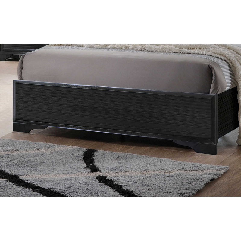 Luftar Bed, Platform Bed, Bed Frame, Twin, Black