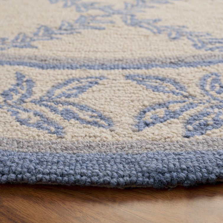 Roseta Hand Hooked Wool Pile Geometric Rug