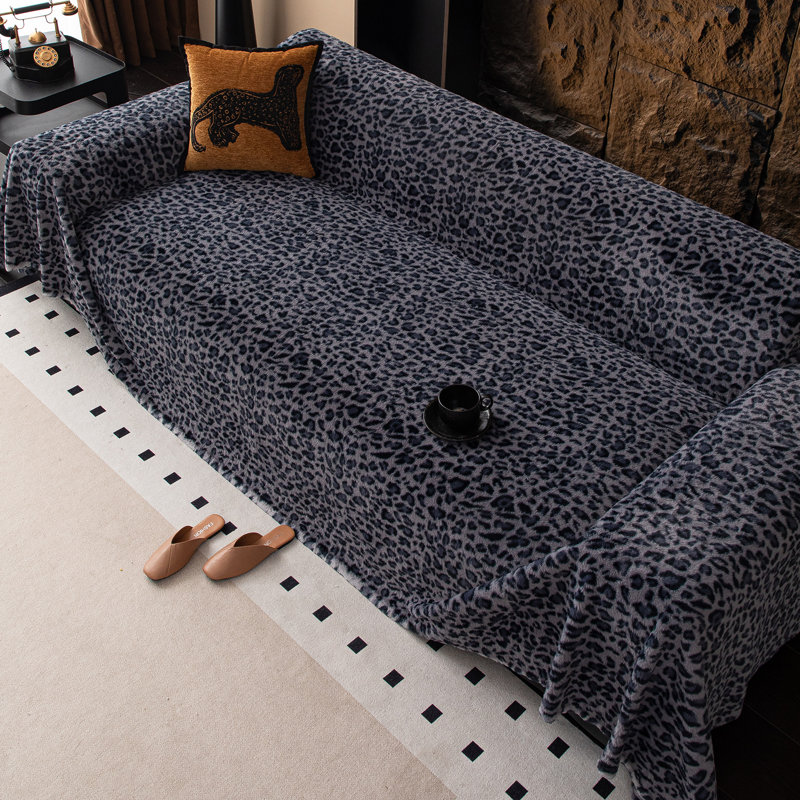 5-Seater Ultra-Thick Winter Soft Plush Couch Cover – Washable Furniture Protector for Dogs, Pets, Anti-Slip, Anti-Dust Sofa Cushion Cover, 165.35 x 66.93 Inches