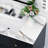 43 Inch Marble Vanity Top, Bathroom Vanity Top With Undermount Rectangular Middle Sink And 4" Height Backsplash, Pre-Drilled 8 Inch Faucet Hole Spread Vanity Top, Carrara White With Veins
