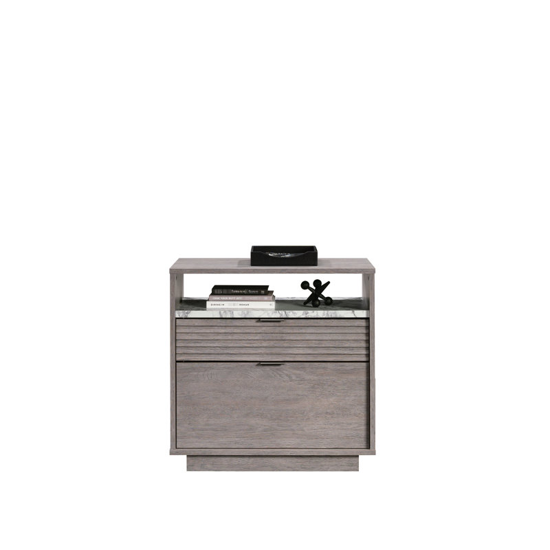 Gris moyen, 2 classeurs latéraux, rangement organisé, glissières d'extension, bureau personnel, faux marbre ouvert, 2 classeurs latéraux gris à installation rapide pour le rangement organisé dans le bureau personnel, le salon ou le bureau, extension