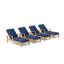 Brianna Outdoor Teak Chaise Lounge
