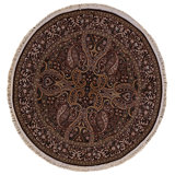 High-Quality Hand-Knotted Aubergine Area Rug