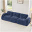 Canapé 110 po sans tissu avec velours doux et capitonné, canapé modulaire modulaire, éponge haute densité 32D, conception antidérapante, fond ergonomique, aucun assemblage requis, pour le cinéma maison, bleu-1283026658