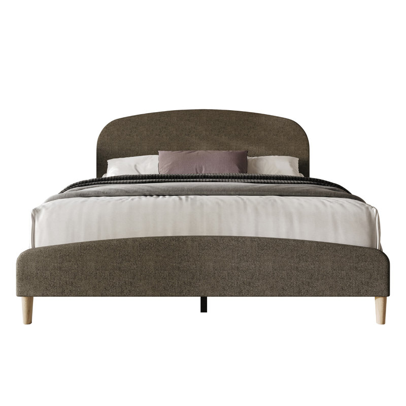 Lit standard rembourré Britnei, Simple, Marron