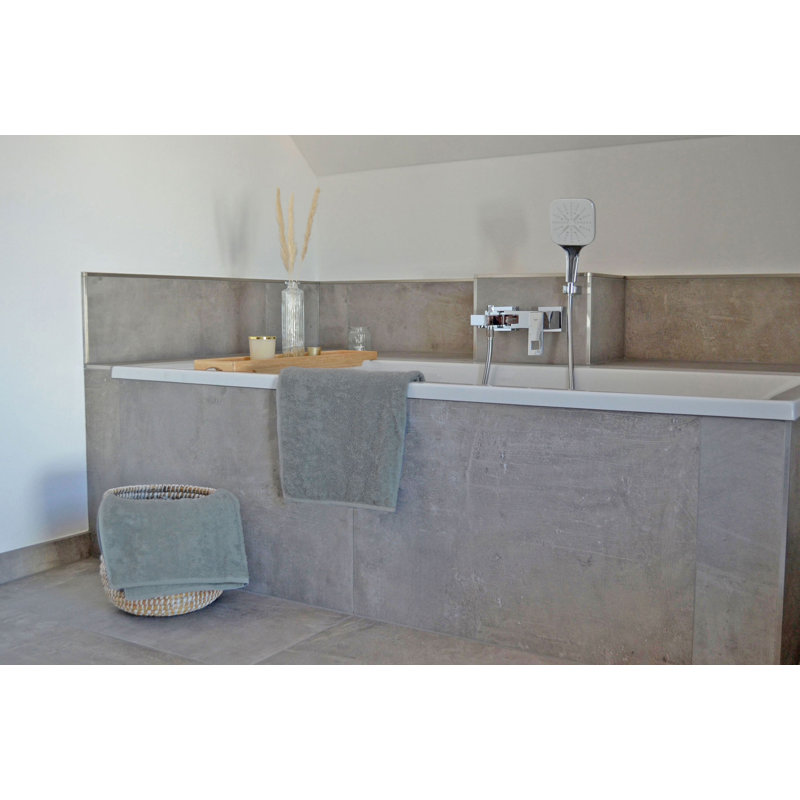 Midweight Bath Towel, Light Grey