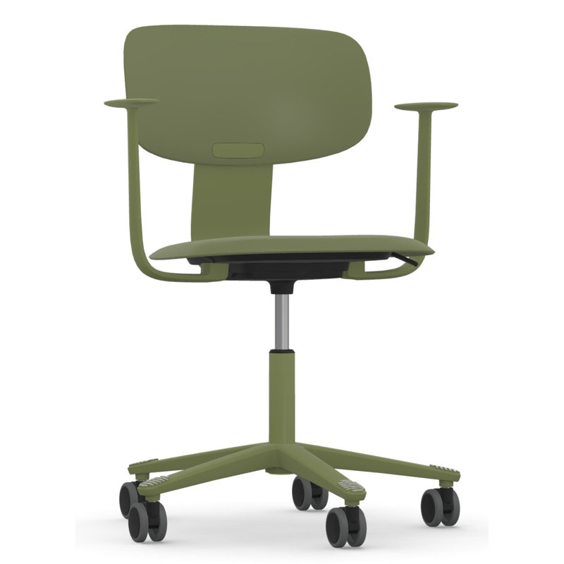 Chaise ajustable à bras fixe HœG Tion vert mousse, Vert mousse, Accoudoirs fixes