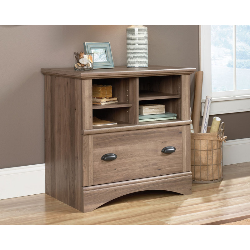End Table with Storage, Brown