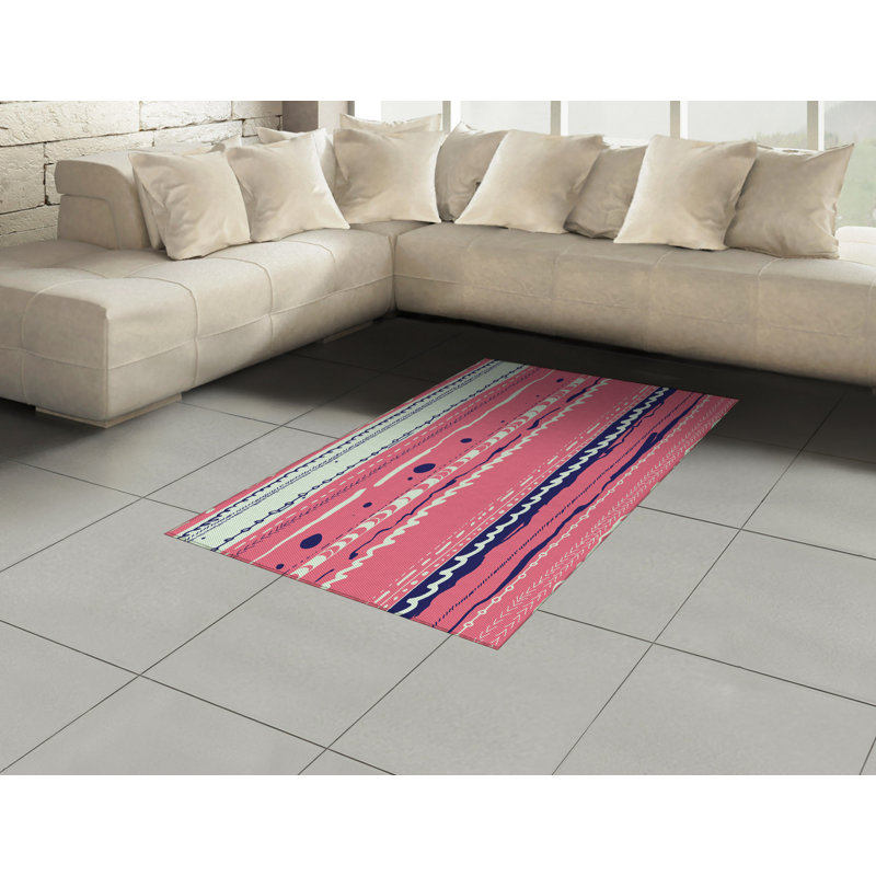 Tapis décoratif Coral, Rectangle— 4 pi x 5 pi 8 po