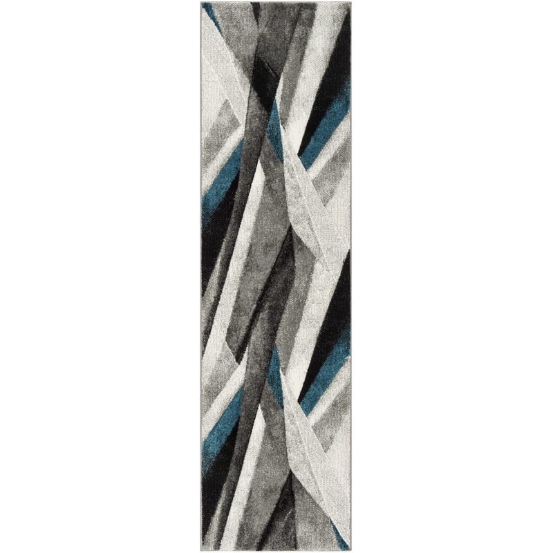 Vilica Performance Abstract Rug, Runner 2'3" x 6'