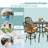 Patio Dining Set with Round Table , Cushions Included-1152092268-1190571872