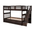 Lit superposé à escalier Twintwin -. Matériaux. Trois tiroirs pour le rangement. Maximise l'espace de la chambre à coucher. Polyvalent, peut être deux lits individuels. Coffre-fort avec garde-corps complet. Aucune boîte à ressorts nécessaire. Matelas non-109707217