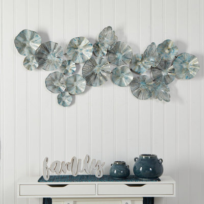 Coastal Floral Metal Montage Wall Art Decor