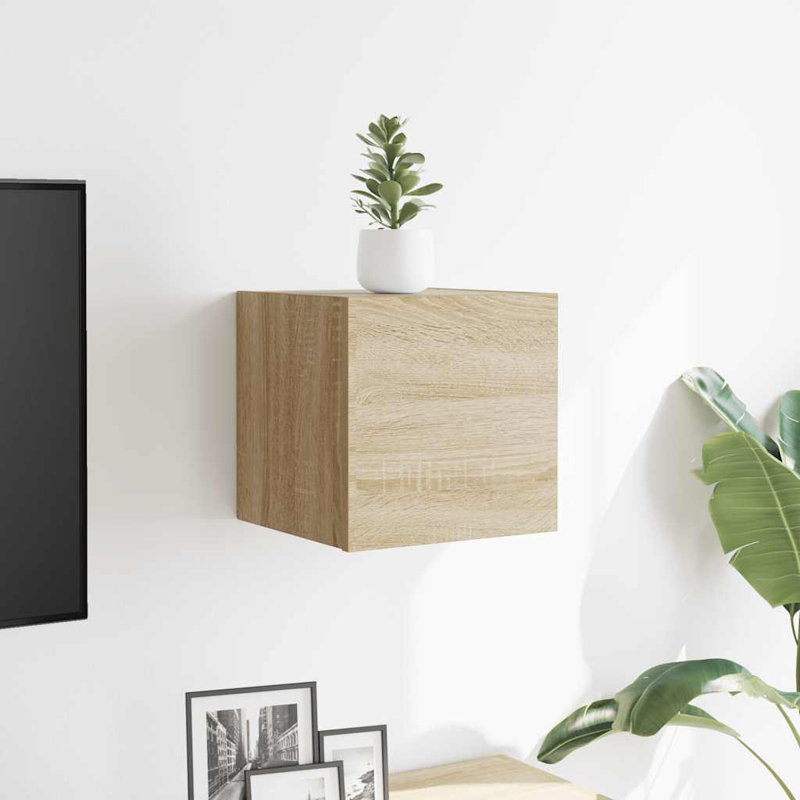 30cm H Media Cabinet, Brown