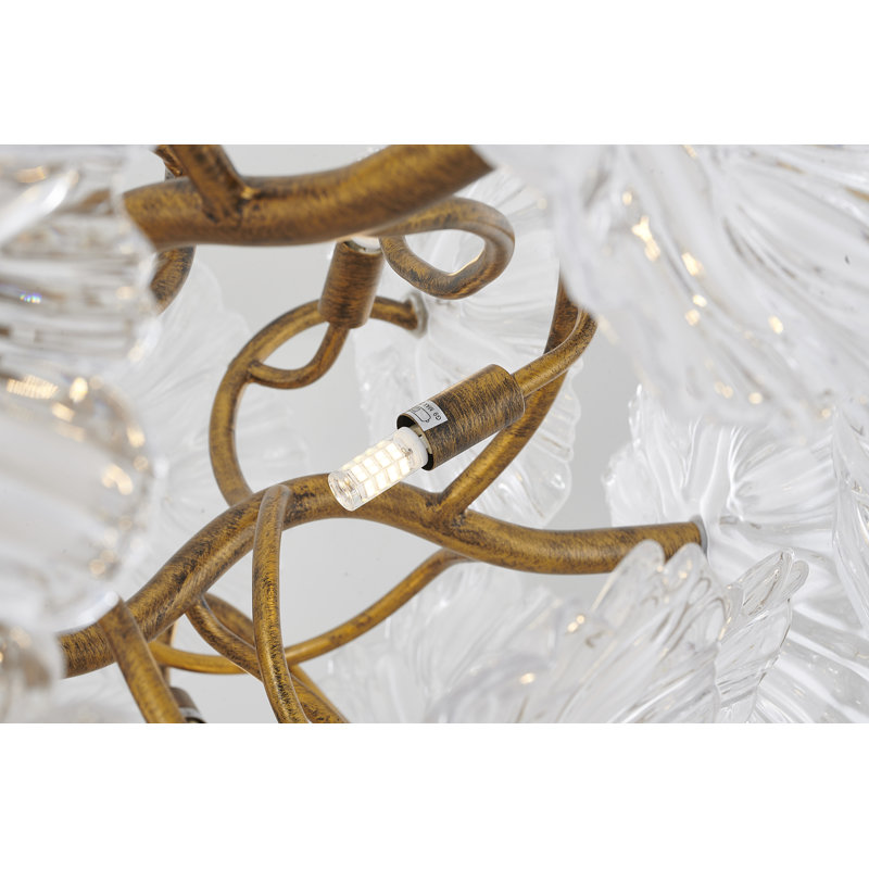 Lustre éclectique en verre 36 lumières